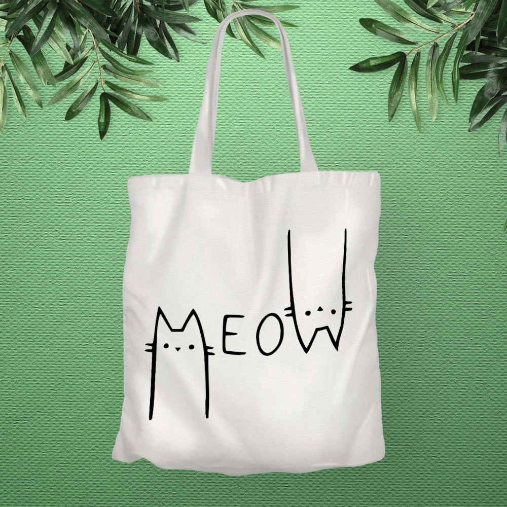 Текстилна чанта - MEOW