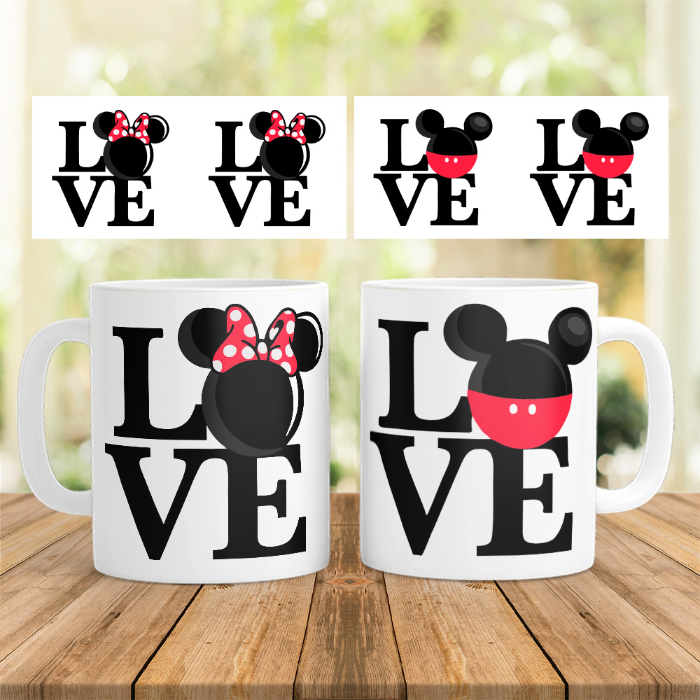 Комплект 2 Керамични Чаши - Мини и Мики LOVE