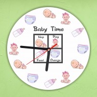 Стенен часовник - Baby time girl