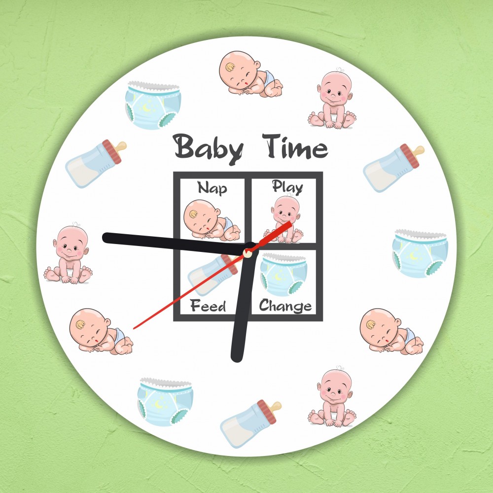Стенен часовник - Baby time boy