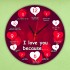 Стенен часовник - I love you because... - 29 см.