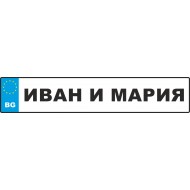 Сватбен номер за кола с Вашите имена (2)