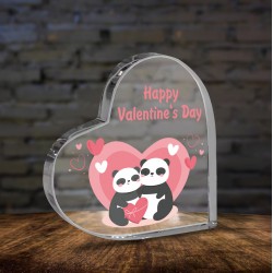 Плексигласово сърце - Happy Valentine's Day