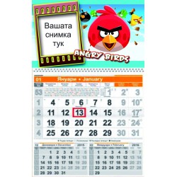 Едносекционен работен календар Angry Birds 2