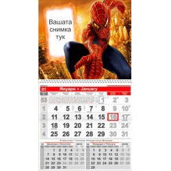 Едносекционен работен календар Спайдър мен 4